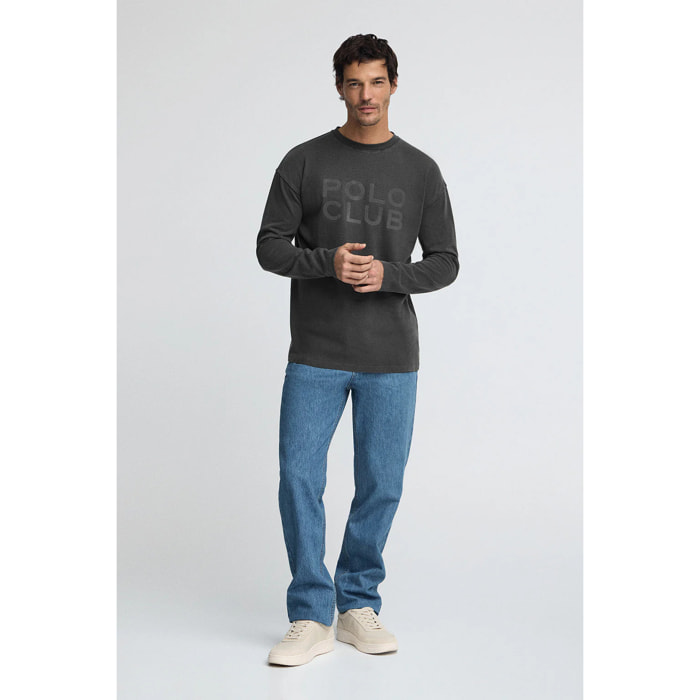 Camiseta Karat gris oscuro con logo Polo Club