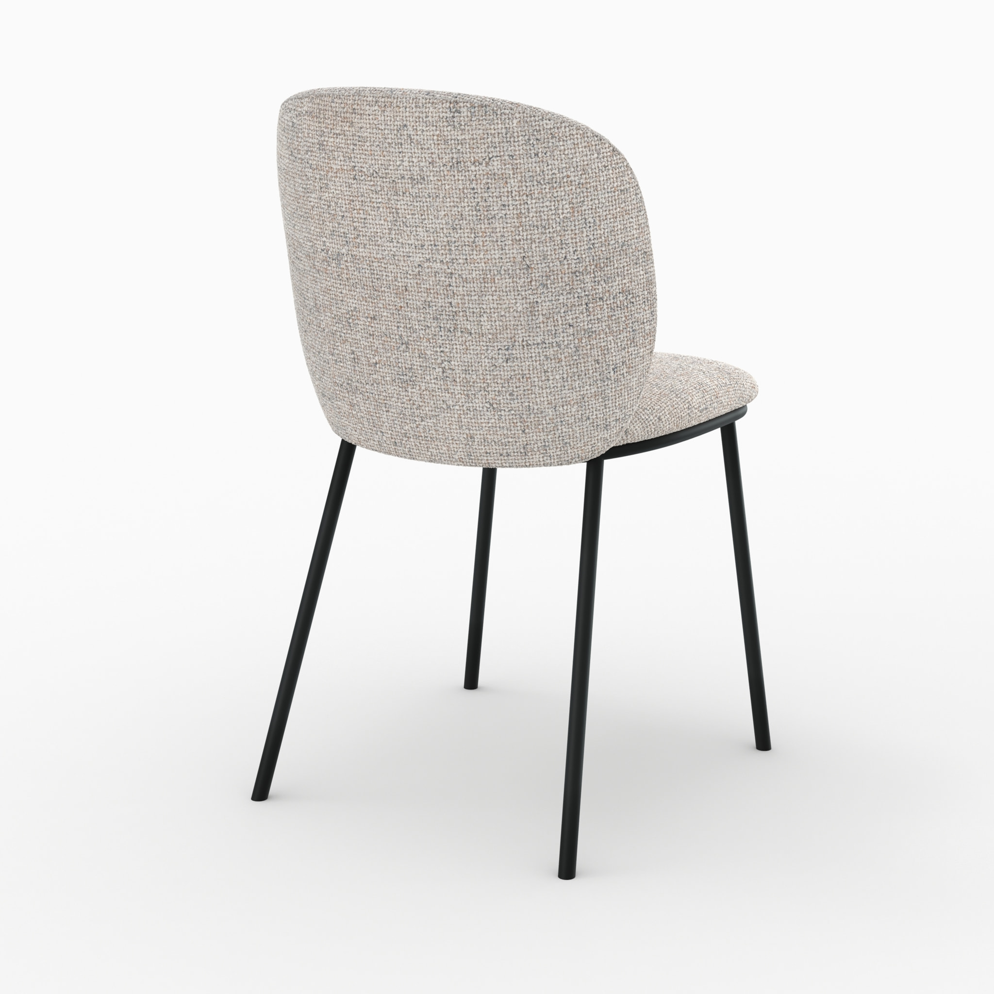 Lot de 2 chaises en tissu beige chiné - Adèle