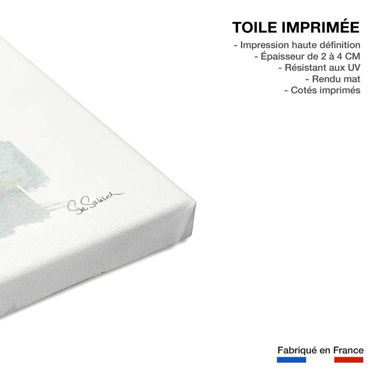 Tableau deco Greenery Bath Toile imprimée