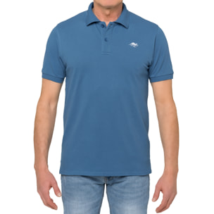 Polo Hot Buttered Stoney tinta unita Blu chiaro
