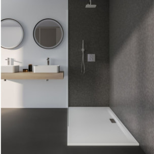 IDEAL STANDARD Receveur  120 X 100 Ultra Flat New acrylique rectangle blanc mat bonde incluse