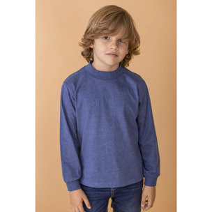 T-shirt Bambino In Cotone Blu