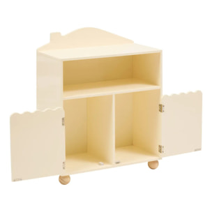 Bibliothèque Enfant Bouli 2 Portes Beige 60x30x75,5 cm