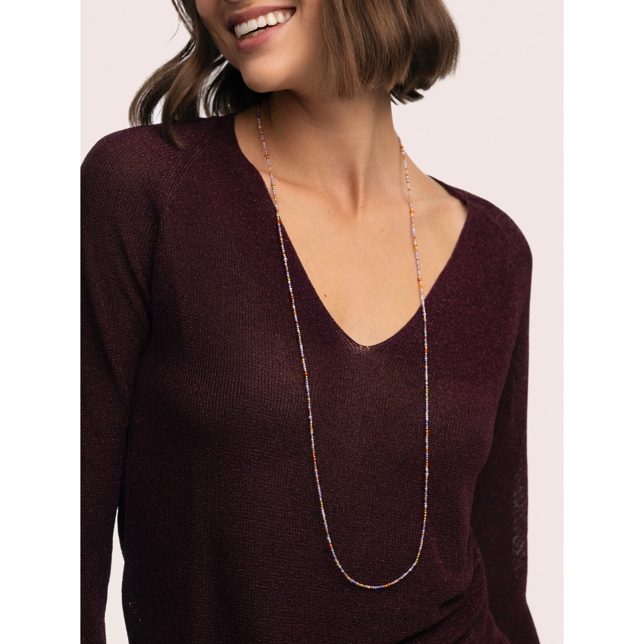 Collana Long Full Crystal Summer Acciao Placcato Oro