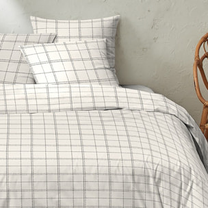 Parure housse de couette prades ecru + 2 taies d'oreillers