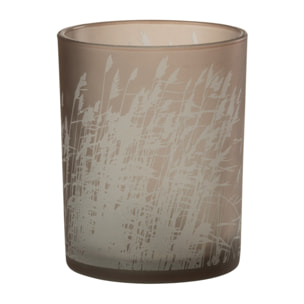 J-Line photophore Herbe - verre - beige - medium - 2 pcs