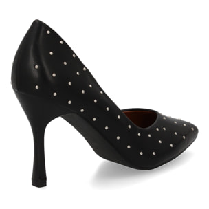 Stiletto mujer con pequeñas tachuelas metálicas