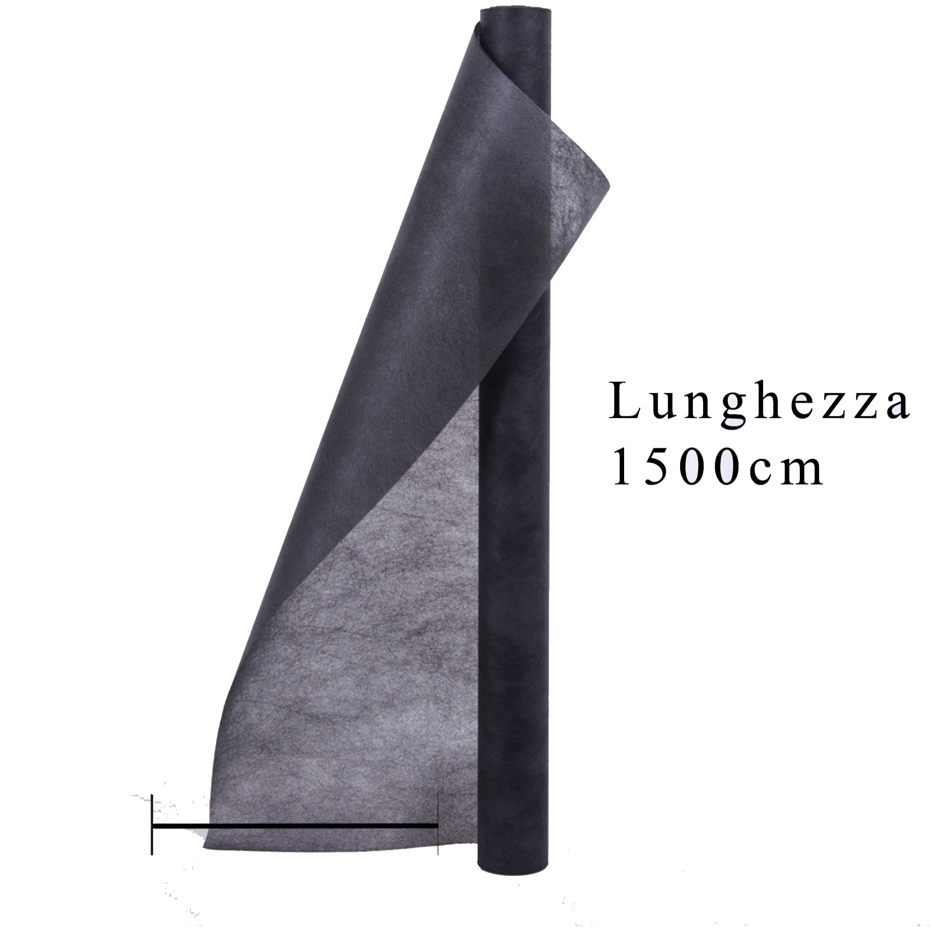 Bobina in Tessuto G Wrapping. Lunghezza 15 Mt - Pezzi 3 - 1500X70X0,01cm - Colore: Nero - Bianchi Dino - Decorazioni Varie