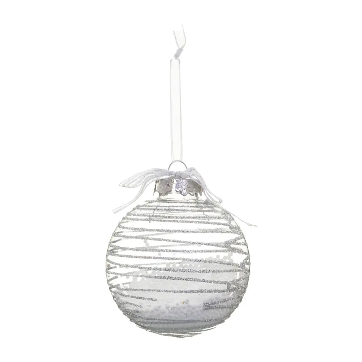 Boule avec billes à l'intérieur D.8cm or