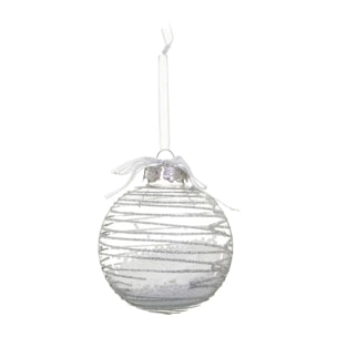 Boule avec billes à l'intérieur D.8cm or