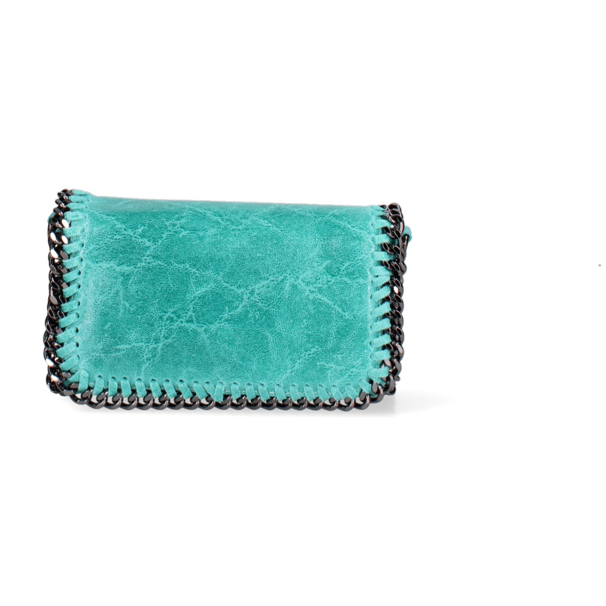 Borsa a tracolla da donna Made in Italy - Eolian Nova - Pelle scamosciata stampata - 22.0 x 13.0 x 4.0 cm