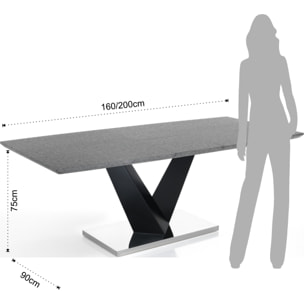 Tomasucci Table extensible VALY CEMENT Multicolore