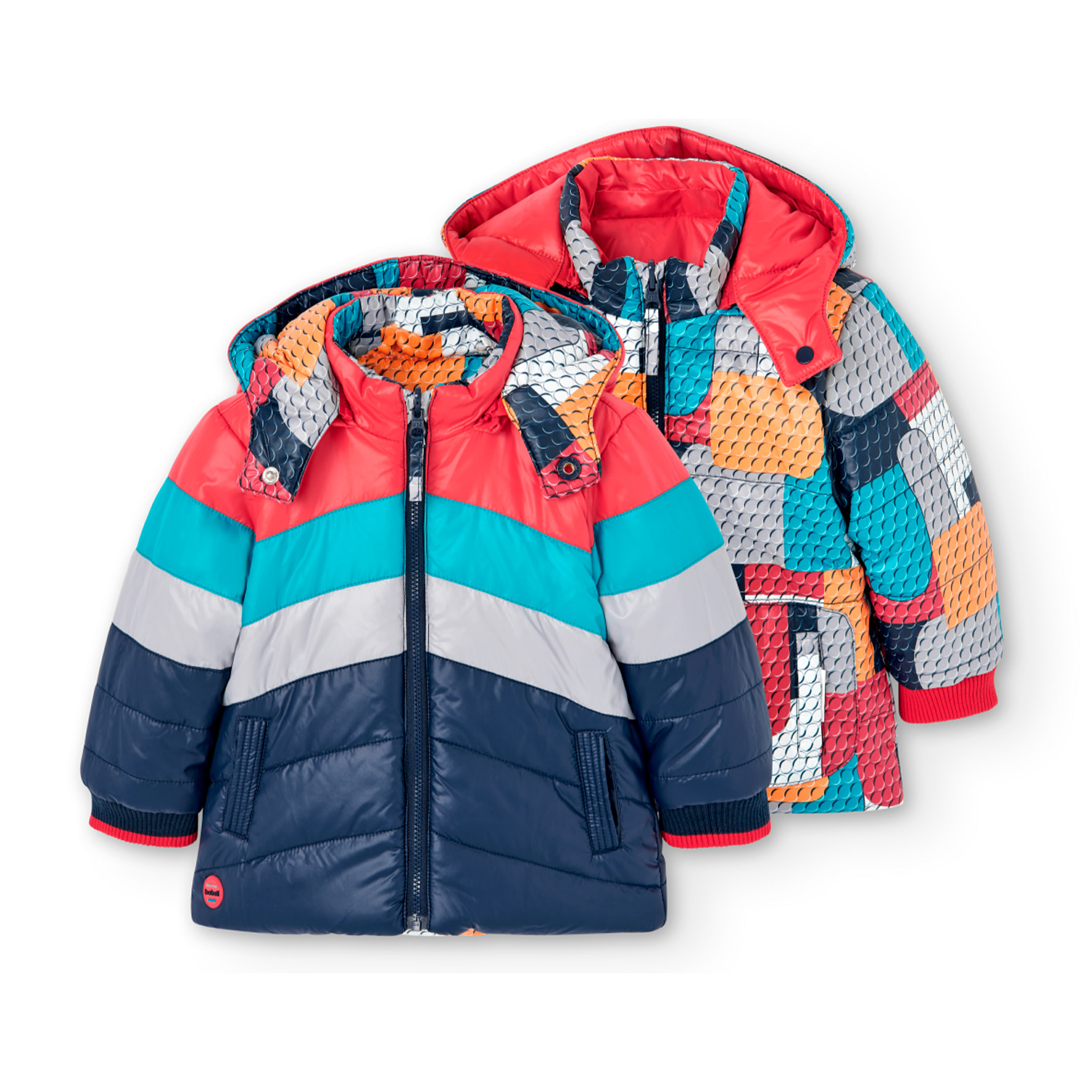 Parka reversible de bebé niño