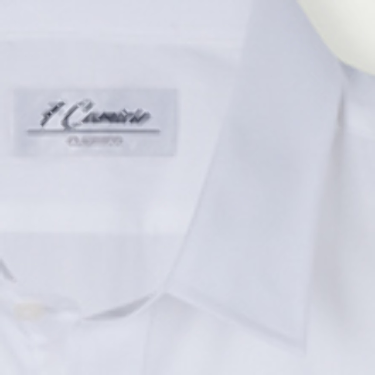 Camicia Uomo 1 Bottone Italiano Slim Popeline stretch Unito Bianco