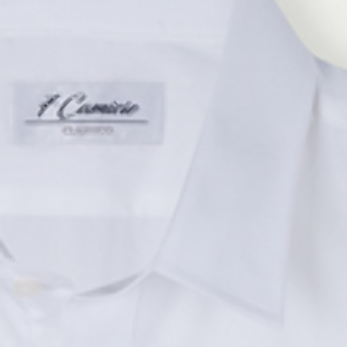 Camicia Uomo 1 Bottone Italiano Slim Popeline stretch Unito Bianco