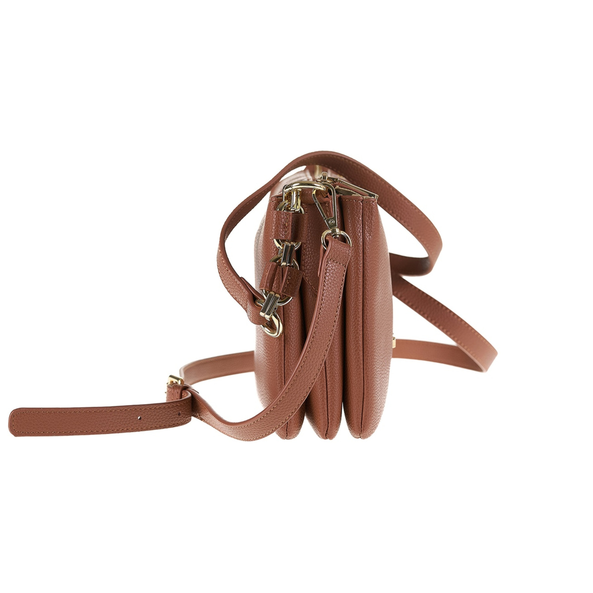 Borsa a spalla da donna Made in Italy - Modello Brunilde Lux - 100% pelle - 24.0 x 18.5 x 12.0 cm