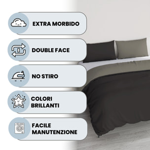 PARURE COPRIPIUMINO ZOE - 100% Microfibra - Made in Italy