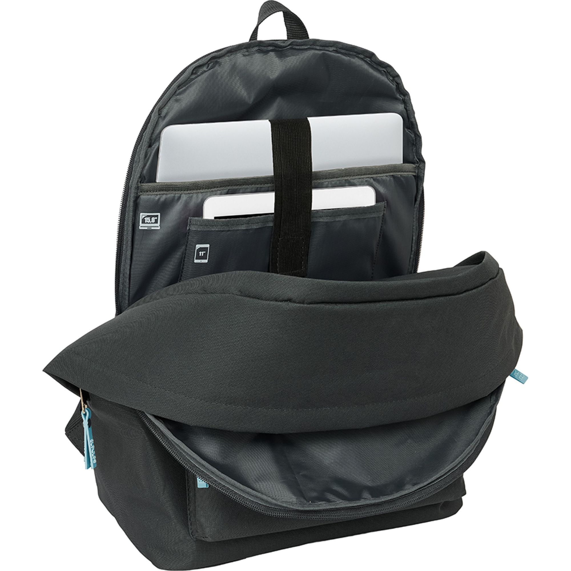 Mochila doble para portatil 15,6"+usb el pulpo "grafito"