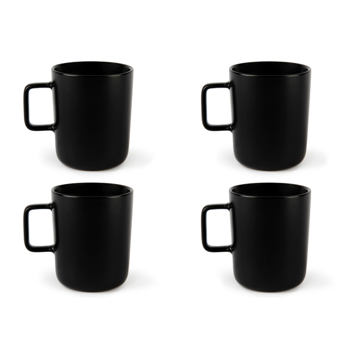 Set de 4 Mugs Excelsa – Nordic, Stoneware Noir