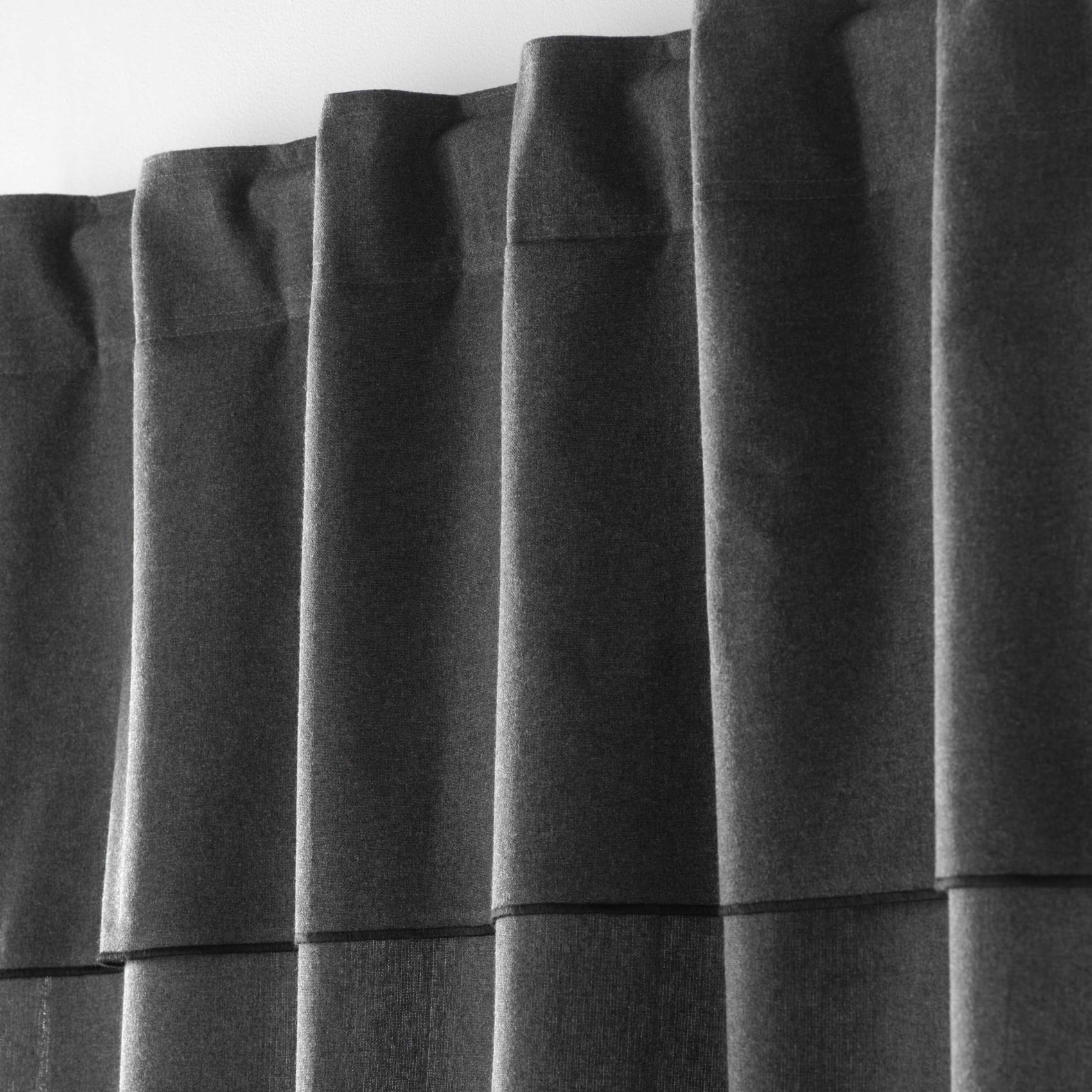 Rideau voilage surfilé passants cachés - Gris anthracite