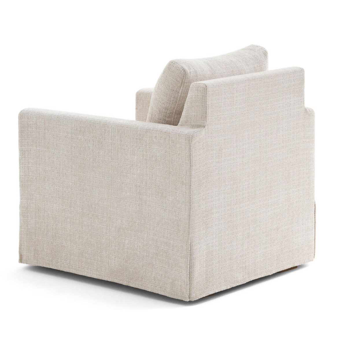 Serena - fauteuil déhoussable en velours texturé - Beige