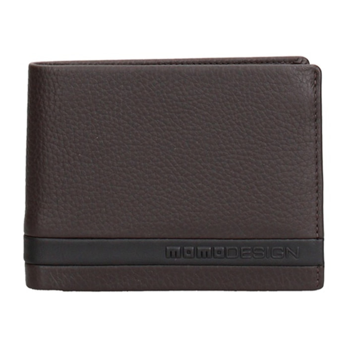 Portafoglio uomo in vera pelle - Modello Bronzo - Casual - 9.5 x 13.0 x 2.5 cm