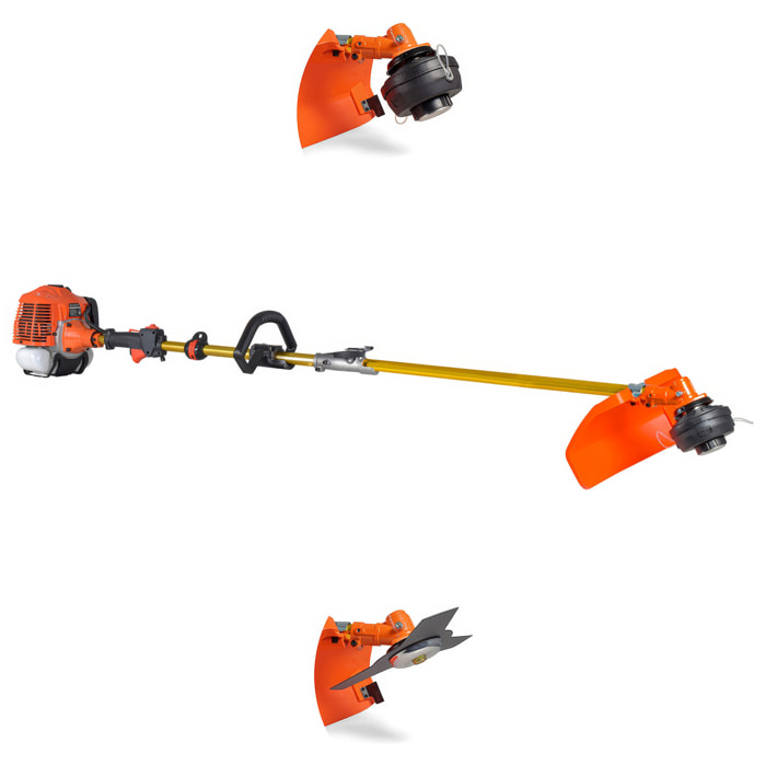 Monster 620 - Decespugliatore Multifunzione a scoppio 2 in 1 Motore 2 Tempi con 1 Disco 3T e Tesina batti e vai