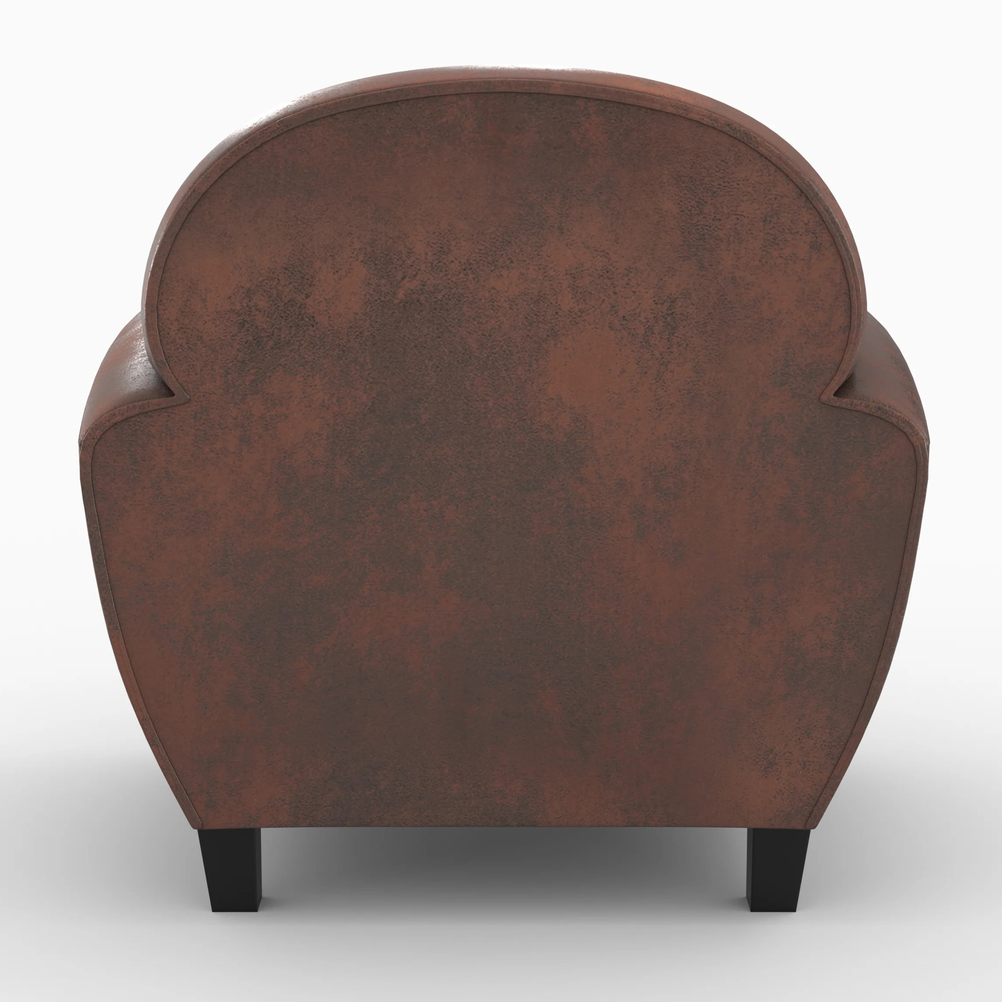 Ensemble canapé et fauteuil marron vieilli 4 places - Club