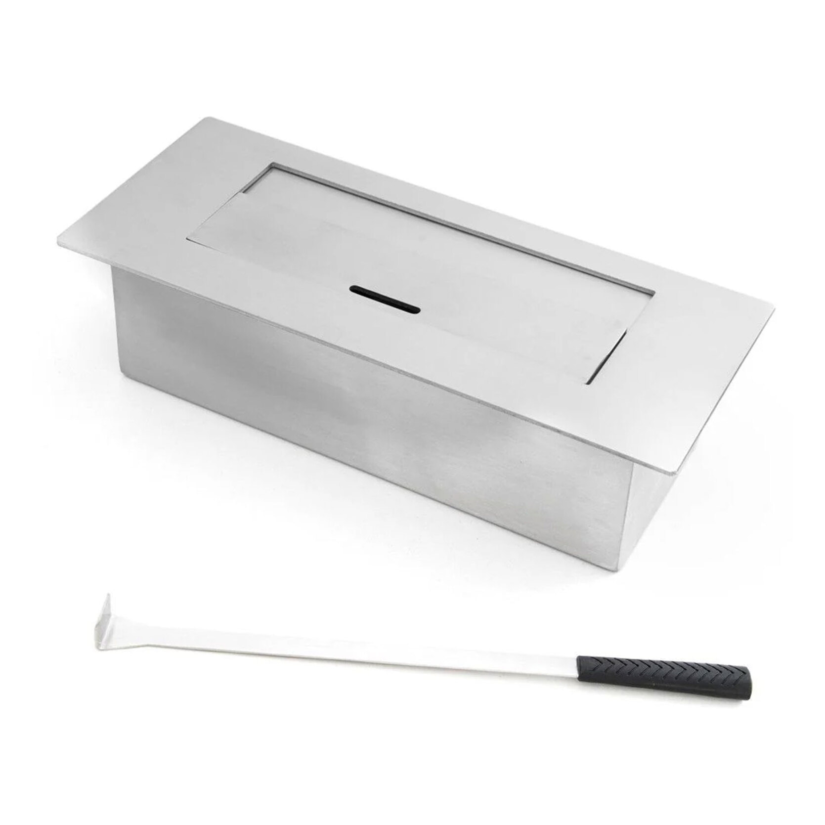 Cambridge - Camino a bioetanolo da terra in legno 110x37xH102 cm, colore nero