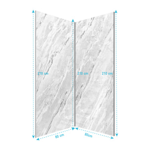 Pack 2 Panneaux Muraux Pierre Artic Storm 80x210cm + Profilés Chrome - STONE'IT