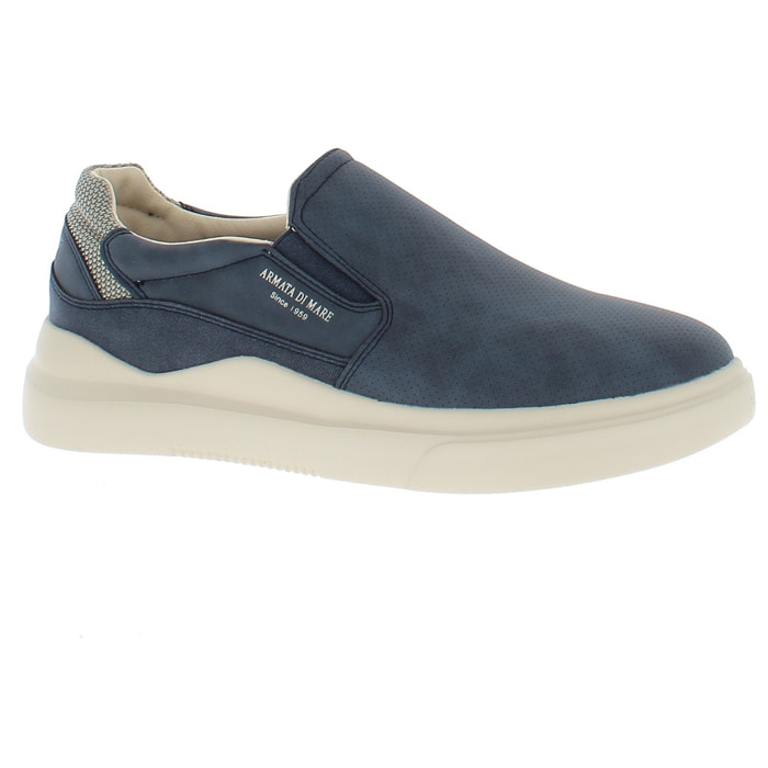Armata di Mare Scarpe Uomo Slip-On con Soletta Rimovibile in Memory Foam AMU 1D936 Navy