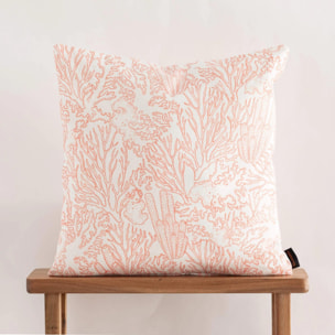 Housse de coussin en 100% coton 50x50 cm Estarit Corail A