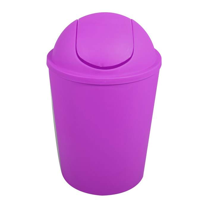 Cubo de basura "AKO" 5,5L  con tapa abatible Violeta