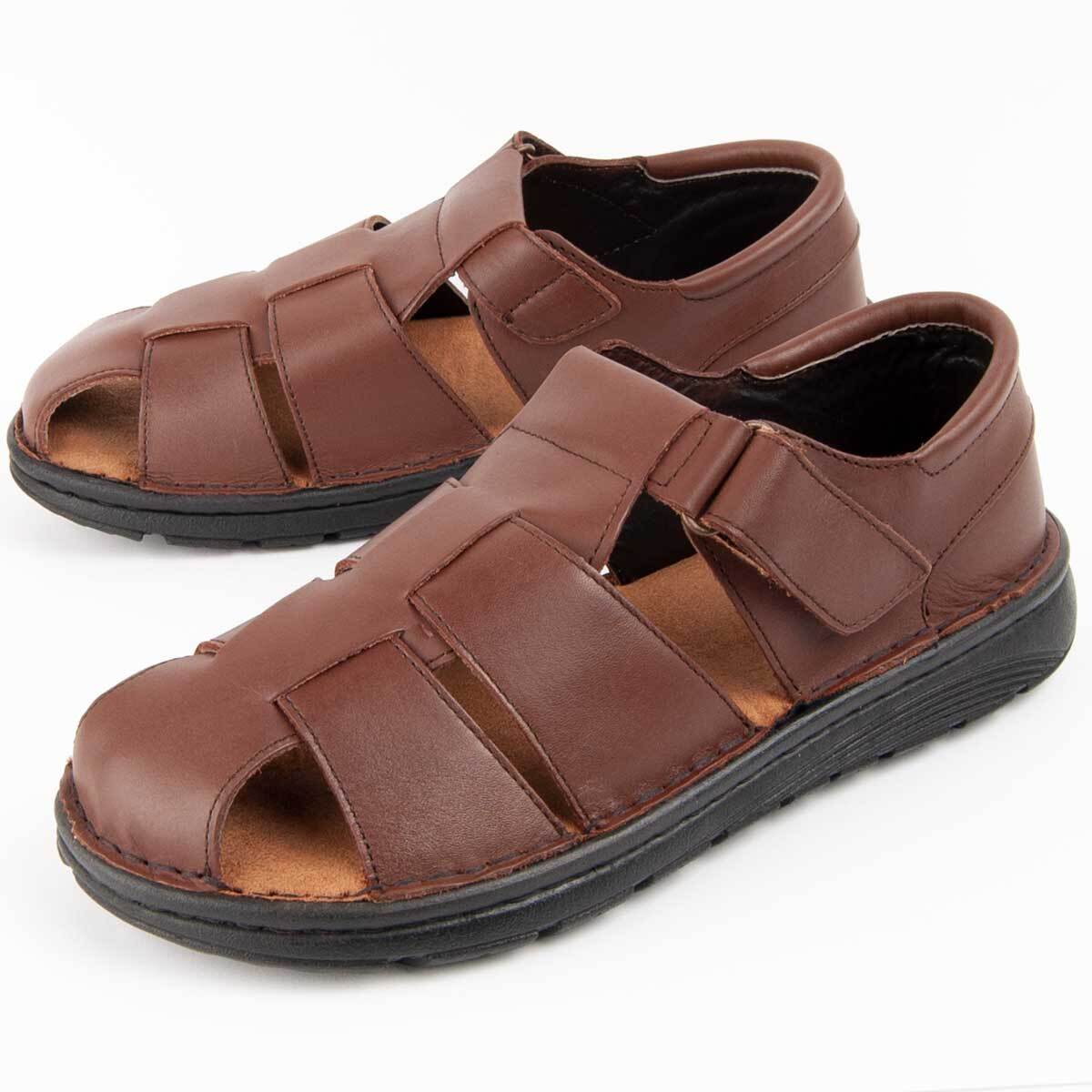 Sandalia De Piel - Marron