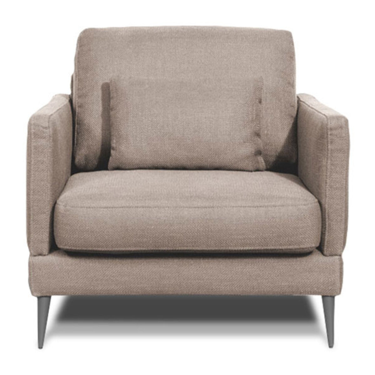 Fauteuil Splendido Tissu Taupe - 1 Place