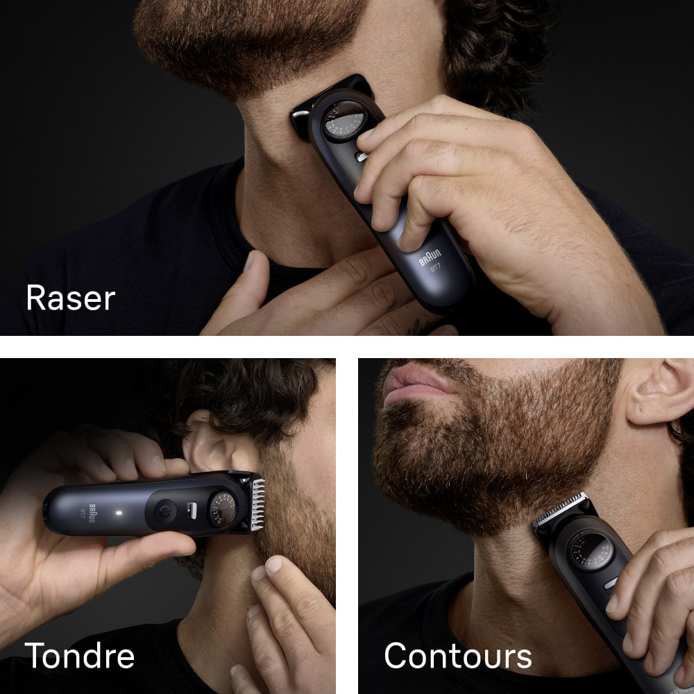 Braun Tondeuse À Barbe Series 7, + 6 Outils De Barbier, 40 Longueurs, Lame ProBlade, BT7520, Bleu