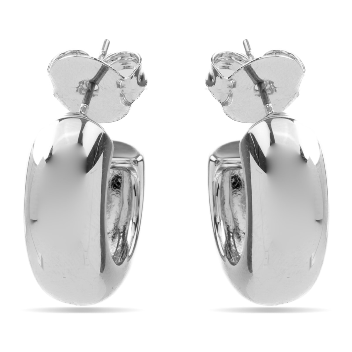 Pendientes de 18,5mm de diámetro acabado plata