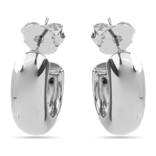 Pendientes de 18,5mm de diámetro acabado plata