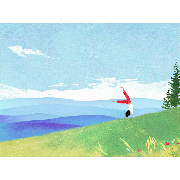 Papier peint panoramique ligne minimaliste Intissé