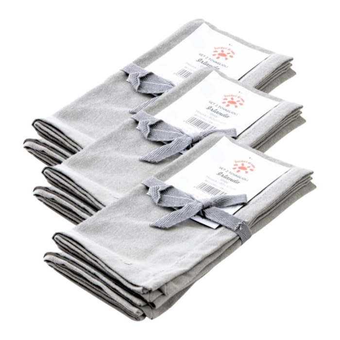 Intrecci – Set 6 tovaglioli in puro cotone 40x40 cm