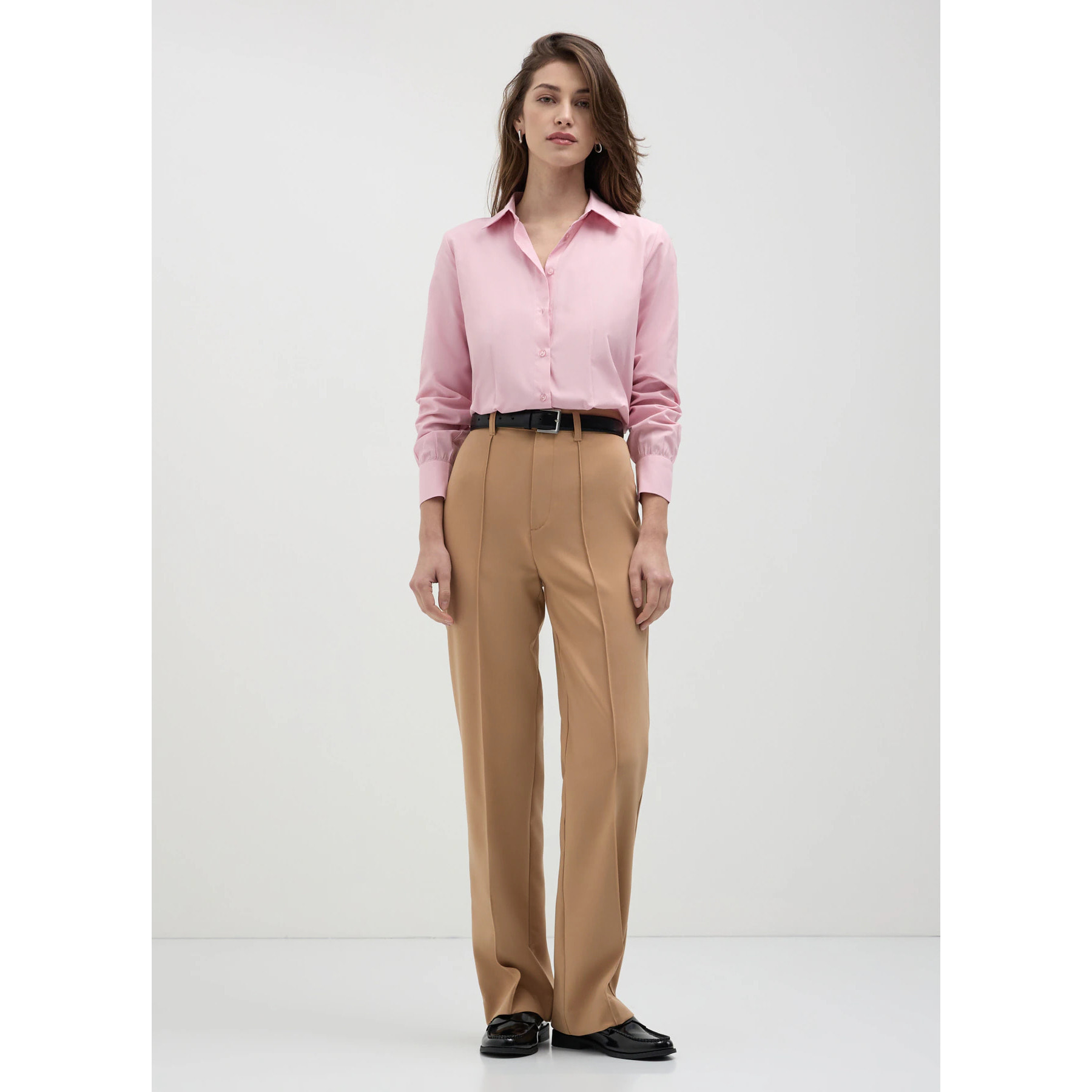 Camicia cropped con pinces