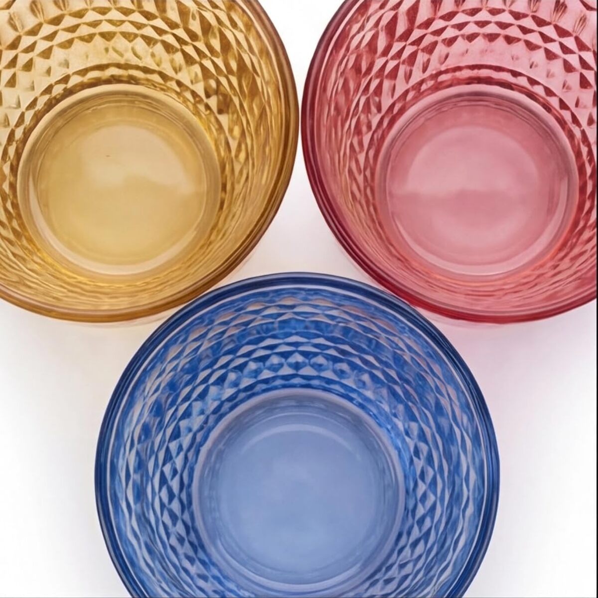 Set 6 bicchieri acqua colorati in vetro 31 cl, design moderno ed elegante, bicchieri resistenti per bibite cocktail e succhi, vetro certificato per alimenti senza piombo, lavabili in lavastoviglie