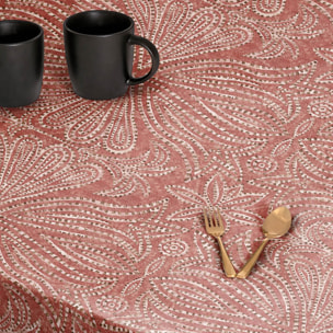 Nappe imprimée anti-taches NIKOL TERRACOTA
