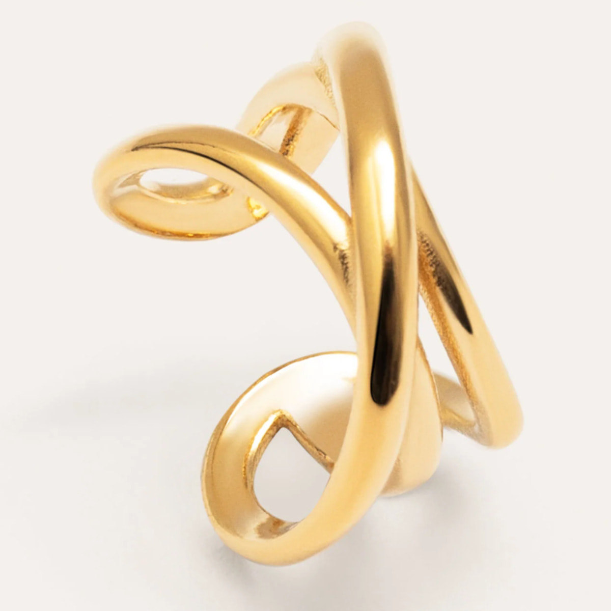 Orecchino Ear Cuff Triple Cross Placcato Oro