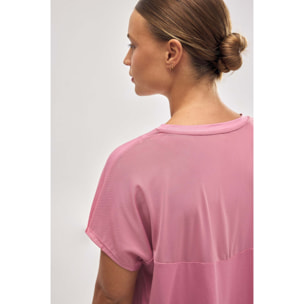 Maglietta sportiva rosa a maniche corte