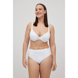 Set bikini strutturato con spalline larghe bianche