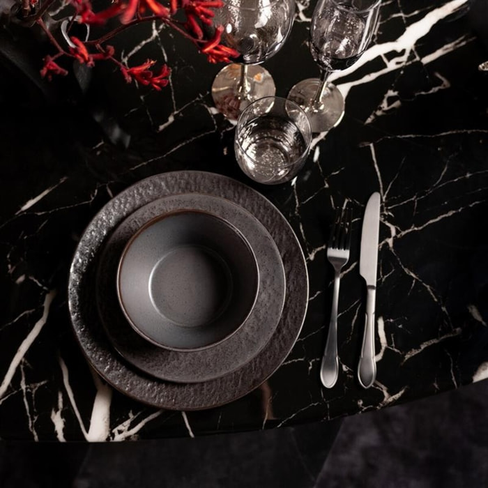 Assiettes Cosmos noires 21cm set de 4 Kare Design