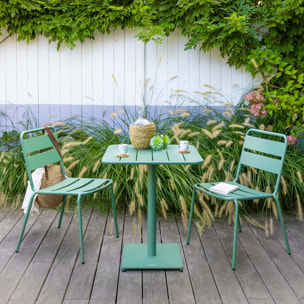 Table de jardin carrée Phuket Vert olive