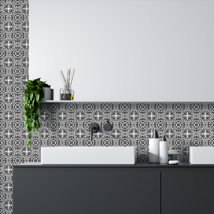 Stickers muraux - Sticker Mural Carrelage adhésif Cuisine Salle de Bain - 24 STICKERS CARRELAGES AZULEJOS MARTINIA