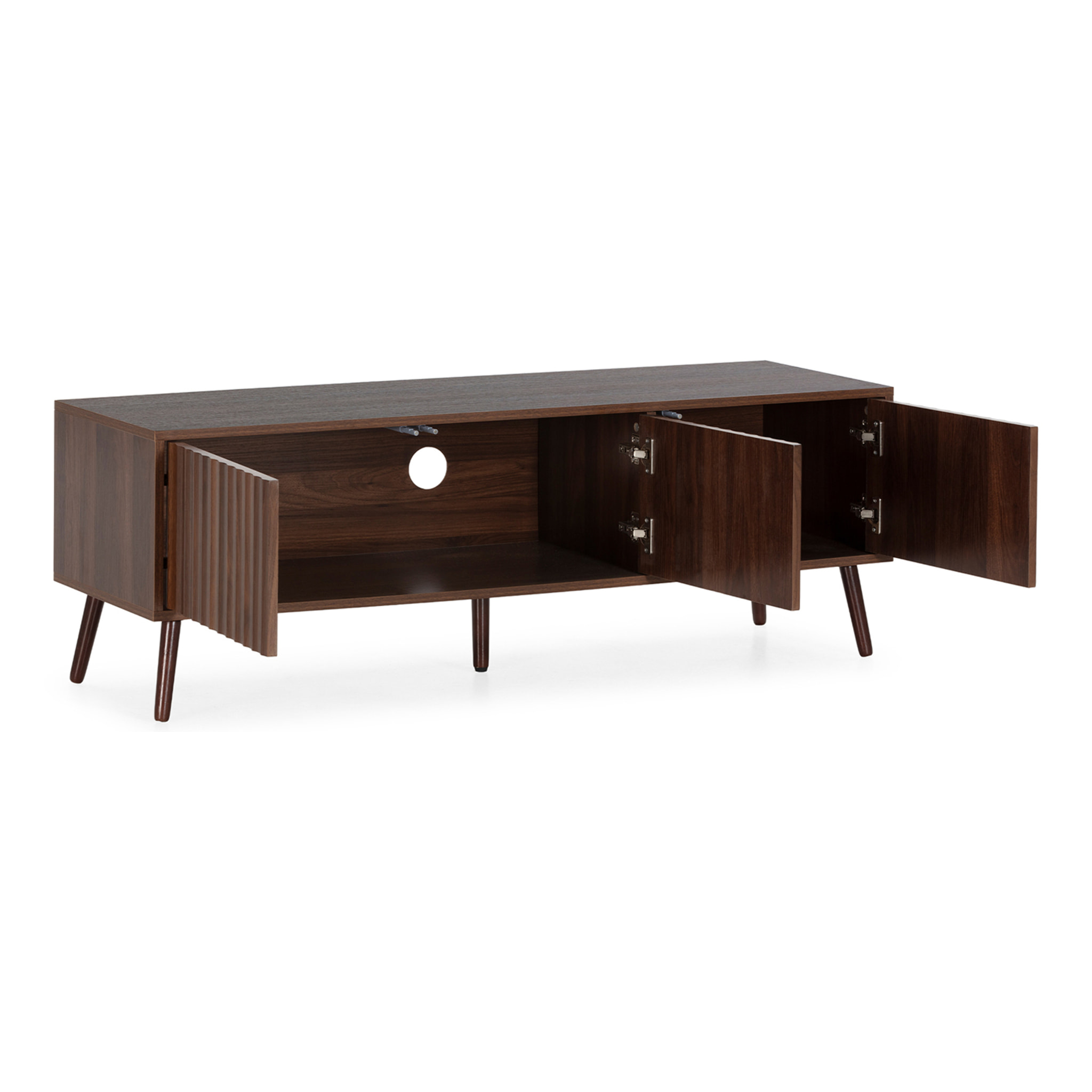 Mueble TV Lluvia 3 puertas efecto Nogal